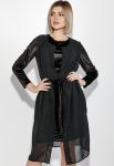 Сукня жіноча з шифоновою накидкою 74PD320 (чорний)