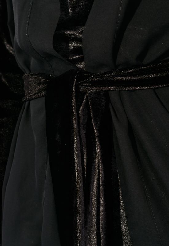 Платье женское с шифоновой накидкой 74PD320 (черный)