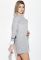 Сукня жіноча з шифоновим манжетом 69PD953 (сірий/меланжевий)