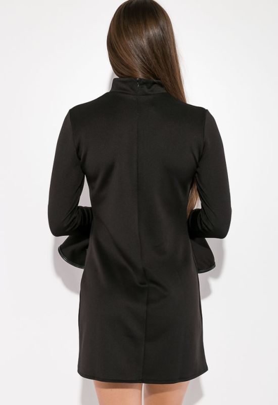 Платье женское с воланами на рукаве 83P1214 (черный)