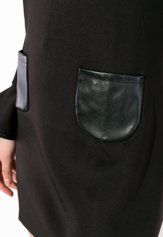 Платье женское с воланами на рукаве 83P1214 (черный)
