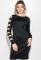 Сукня жіноча з вирізами на рукавах 72PD141 (чорний)