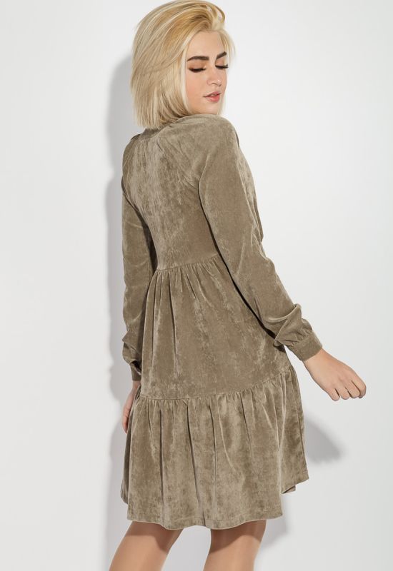 Платье женское с юбкой воланами 78PD5074 (оливковый)