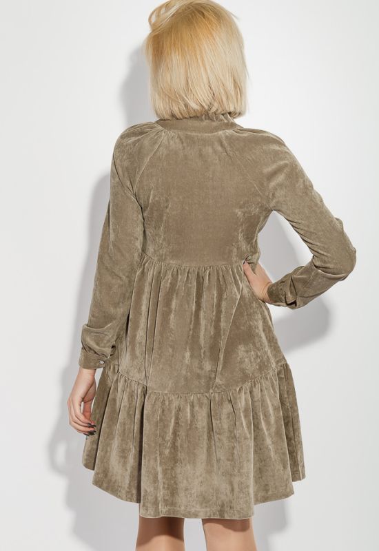 Платье женское с юбкой воланами 78PD5074 (оливковый)