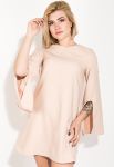 Платье женское свободного покроя 80PD1334 (бежевый)