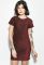 Сукня жіноча вільного крою з люриксом 64PD353-2 (бордовий)