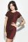 Сукня жіноча вільного крою з люриксом 64PD353-2 (бордовий)