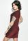 Сукня жіноча вільного крою з люриксом 64PD353-2 (бордовий)