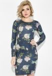 Платье женское цветочный принт 70PD5023 (синий)
