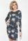 Платье женское цветочный принт 70PD5023 (синий)