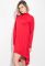 Платье женское удлиненная спинка воротник гольф 74PD179 (красный)