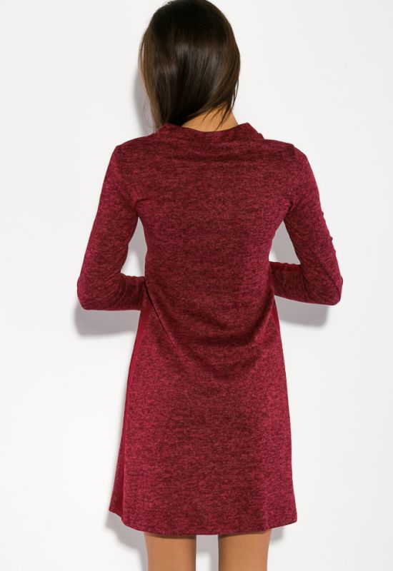 Сукня жіноча в стилі Casual 5500 (бордовий/меланжевий)