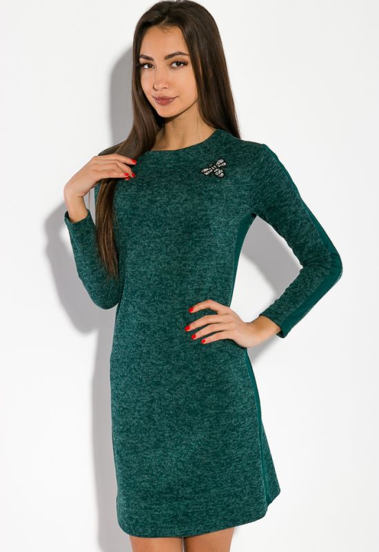 Платье женское в стиле Casual 5500 (зеленый/меланжевый)