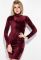 Платье женское велюр 70P002 (бордовый)
