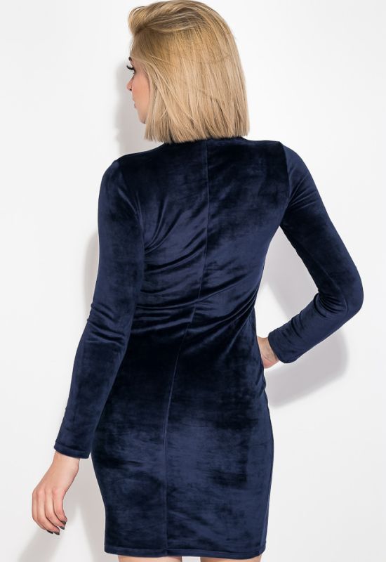 Платье женское велюр 70P002 (голубой)