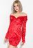 Платье женское велюровое вечернее 72PD219 (красный)
