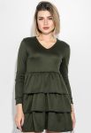 Платье женское юбка с оборками 72PD204 (хаки)