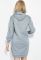Сукня-батник жіноча з капюшоном на флісі 69PD1044 (сірий/меланжевий)