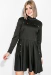 Платье-миди с иммитацией карманов на груди 78P05080 (черный)