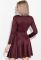 Платье-миди с иммитацией карманов на груди 78P05080 (вишневый)