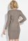 Платье-резинка однотонное 593K004 (бежевый/серый)