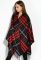 Пончо 120PSM001 (темно-синий/красный)
