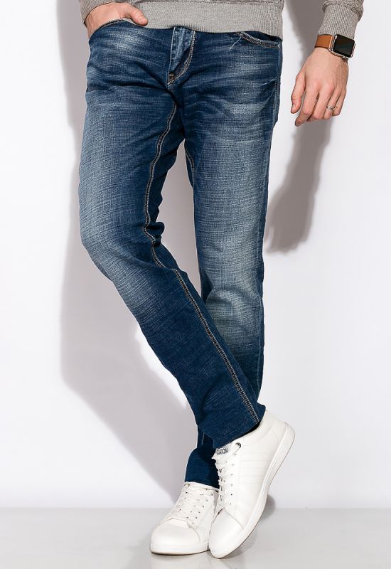 Потертые джинсы 120PFANG756 (синий)