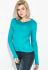 Пуловер жіночий з бісером на комірці 81PD888 (бірюзовий)