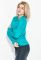 Пуловер жіночий з бісером на комірці 81PD888 (бірюзовий)