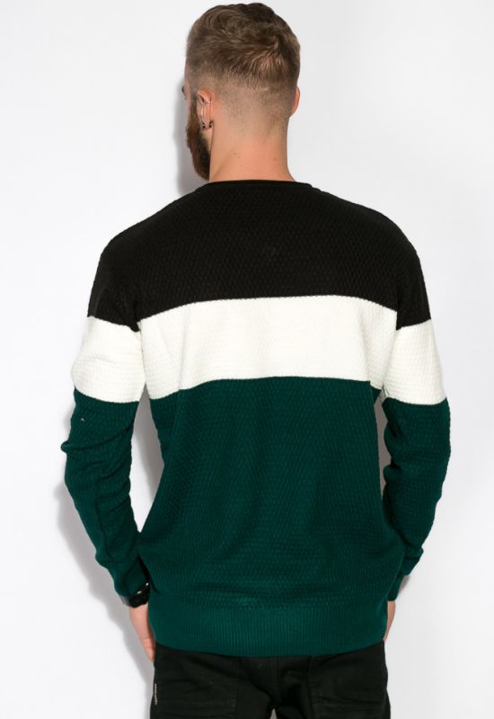 Пуловер 520F006 (темно-зеленый)