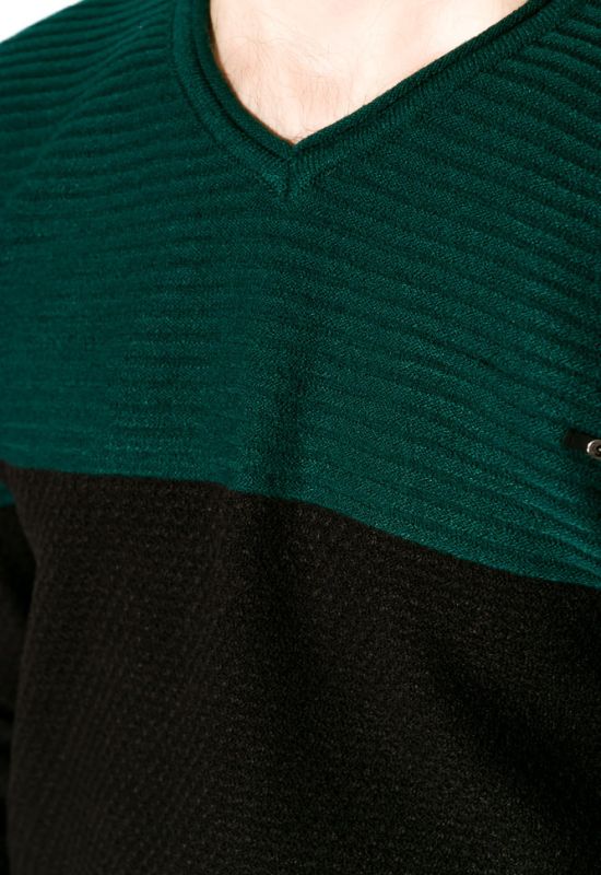 Пуловер 520F011 (темно-зелений)