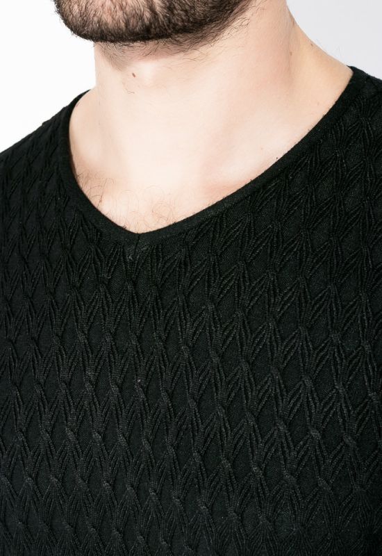 Пуловер мужской 130V002 (черный)
