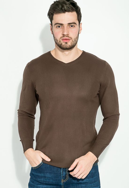 Пуловер мужской базовый 137V002 (ореховый)