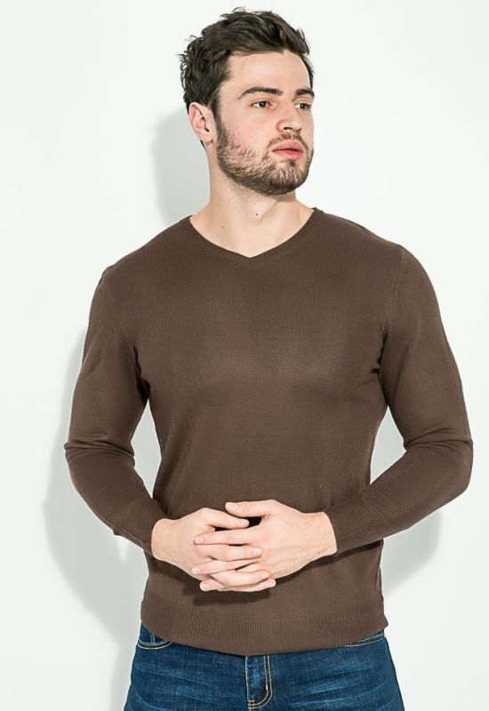 Пуловер чоловічий базовий 137V002 (горіховий)