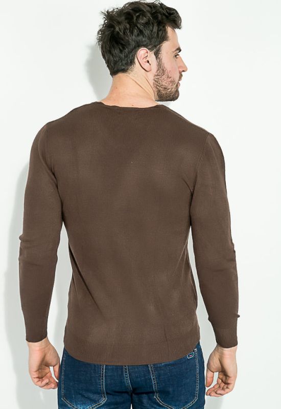 Пуловер мужской базовый 137V002 (ореховый)