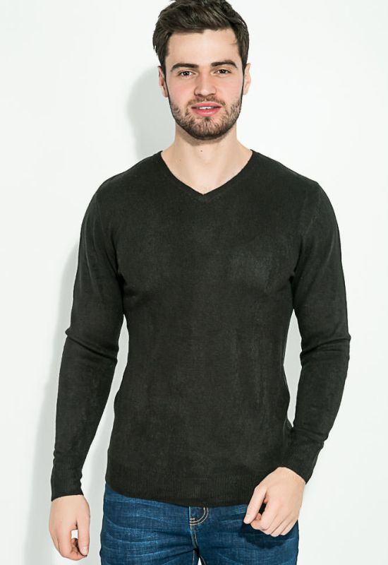 Пуловер мужской базовый 137V002 (черный)