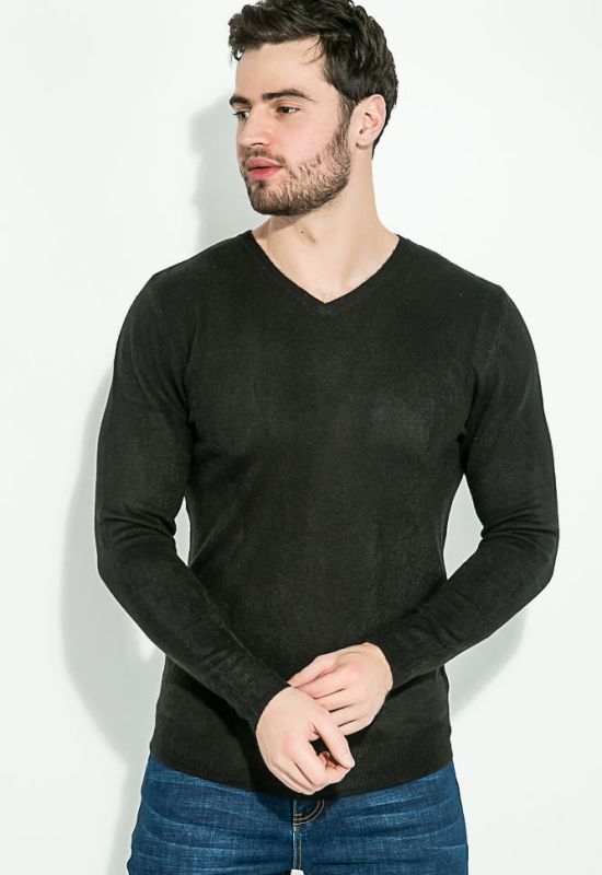 Пуловер мужской базовый 137V002 (черный)