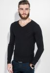 Пуловер чоловічий фактурний візерунок 50PD3421 (чорний)