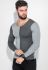Пуловер чоловічий великий шаховий візерунок 50PD810 (графітовий/сірий)