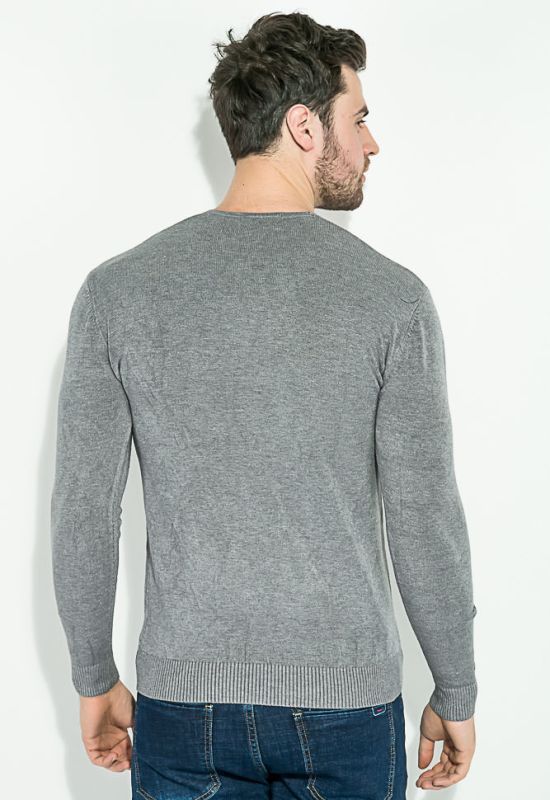 Пуловер мужской однотонный 136V002 (светло-серый)
