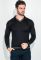 Пуловер чоловічий однотонний 50PD338 (чорний)