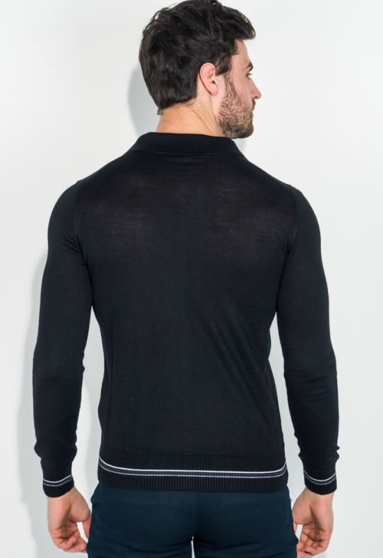 Пуловер мужской однотонный 50PD338 (черный)