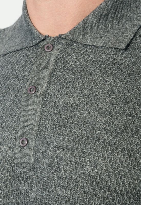 Пуловер чоловічий з фактурним візерунком «Соті» 50PD545 (сірий)