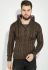 Пуловер мужской с капюшоном 48P3128 (коричневый)