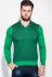 Пуловер мужской с нашивками на локтях однотонный 50PD414 (черный/зеленый)
