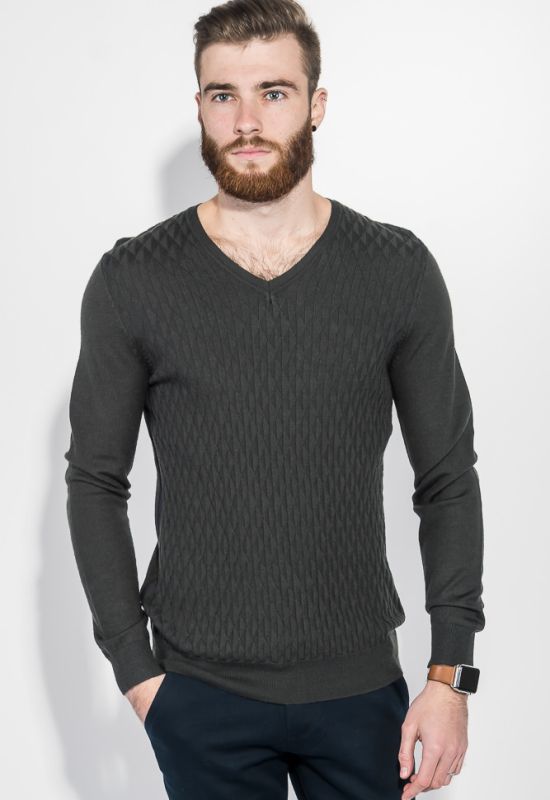 Пуловер мужской стильный 50PD1173 (черный)