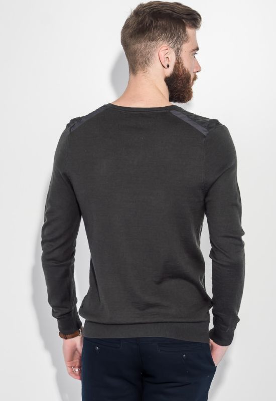 Пуловер чоловічий стильний 50PD1173 (чорний)