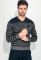 Пуловер чоловічий в смужку 50PD341 (графітовий)