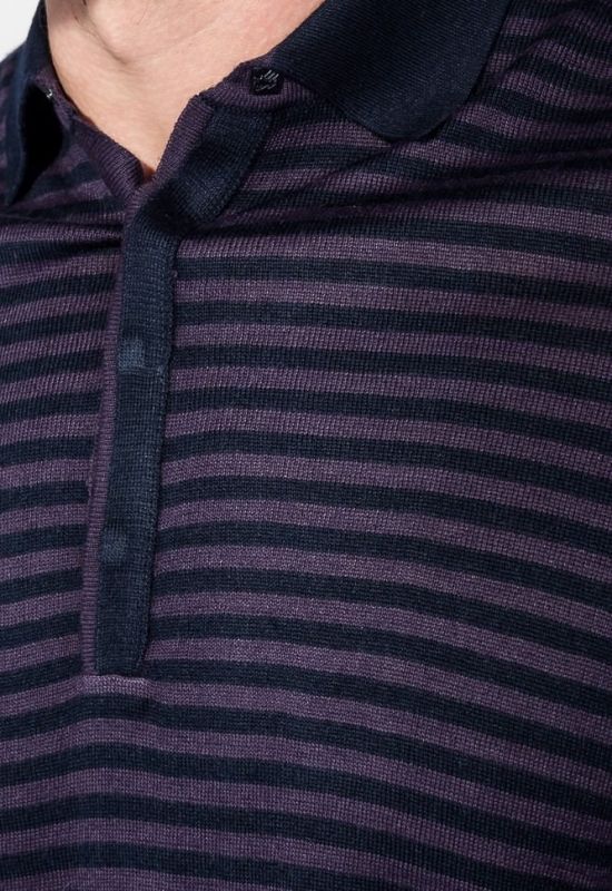 Пуловер чоловічий в смужку 50PD551 (фіолетовий/чорний)