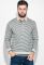 Пуловер чоловічий в смужку 50PD551 (сірий/гранітний)